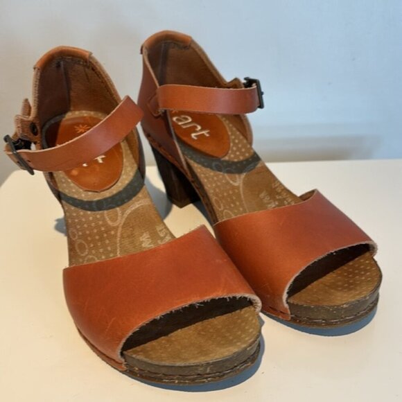 Art THE ART COMPANY Burnt Orange Open Toe Leather High Heels Mary Janes 38 / 8 - Picture 7 of 12